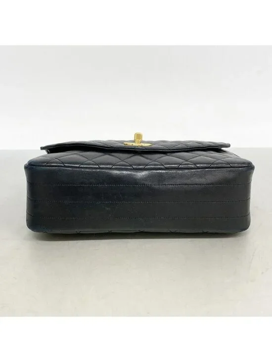 Chanel Shoulder Bag Quilted Lambskin Black Gold - Picture 3 of 10